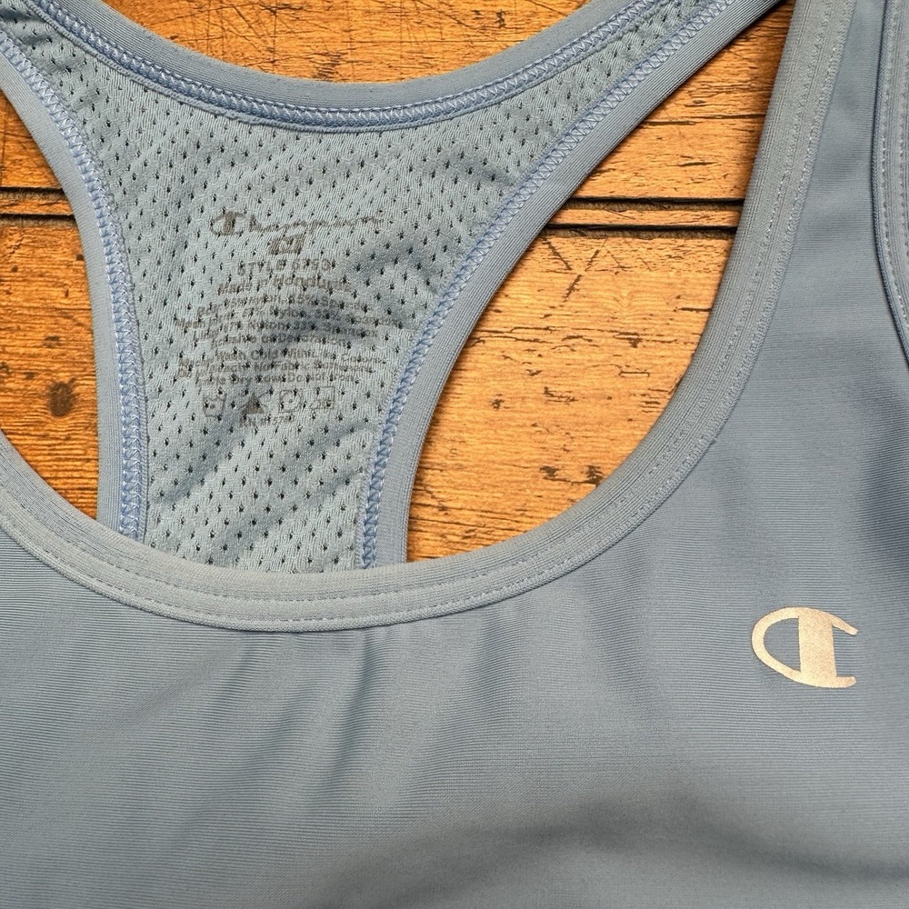 CHAMPION Women's Light‎ Blue Racerback Sports Bra - Size M - Picture 2 of 4